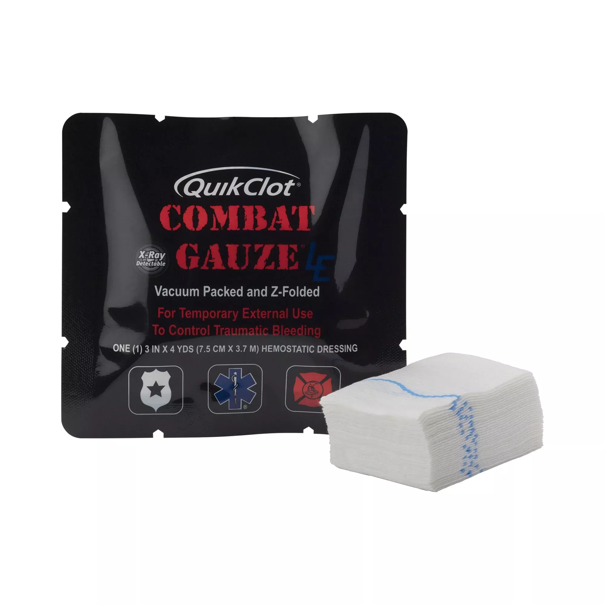 Apósito Hemostático QuikClot Combat Gauze LE 7,6 cm X 3,7 m 1 por Paquete Estéril - Cada uno