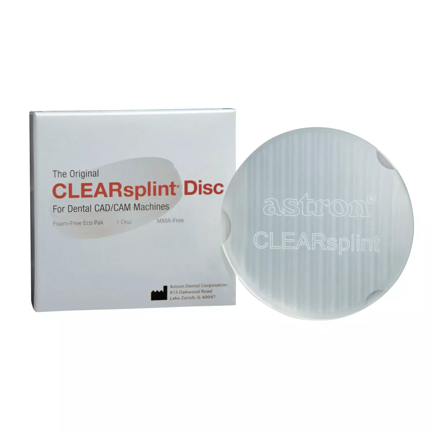 CLEARsplint Disc, Astron - FOR DENTAL CAD/CAM MACHINES - 98.5