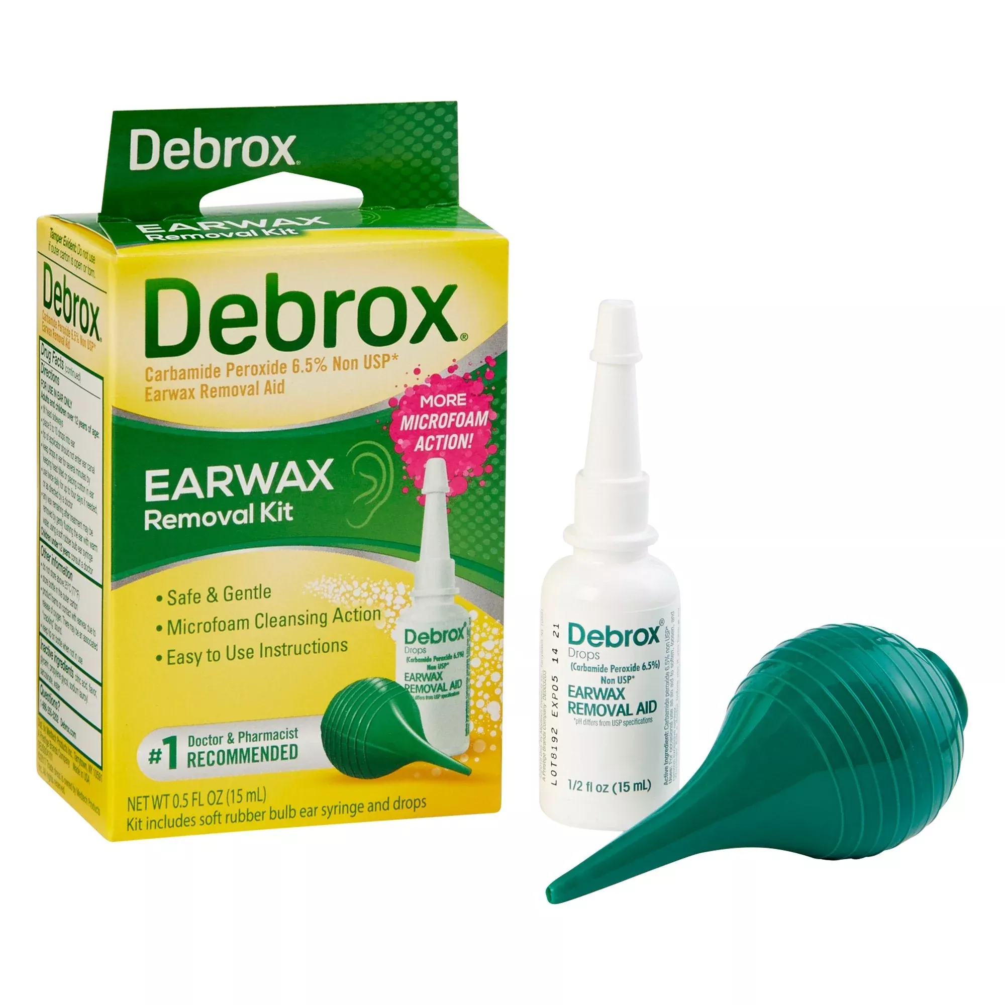 Debrox Removedor de Cerumen 15 ml Gotas Óticas 6.5% de Peróxido de Carbamida - Cada