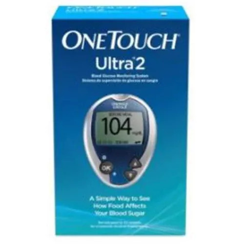 Medidor de glucosa en sangre OneTouch Ultra 2 Resultados en 5 segundos Almacena hasta 500 resultados No requiere codificación - Cada