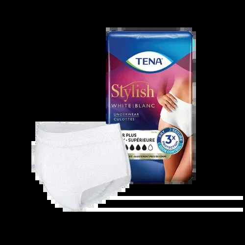 TENA Stylish Super Plus Incontinence Underwear for Women, Heavy Absorbency, X-Large, 14 count